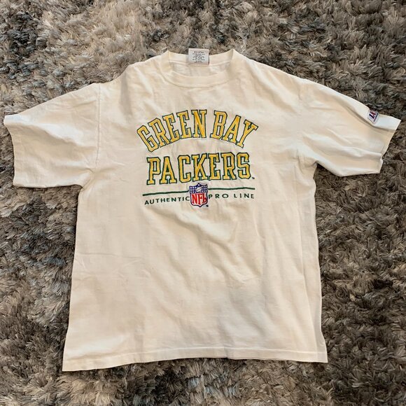 NFL Green Bay Packers Football Single Stitch T-Shirt LA Logo Athletic Tag-LG- - Picture 1 of 6